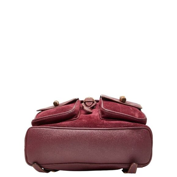 Gucci Bamboo Backpack 003 2058 0016 Purple Suede main image 4